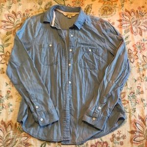 Faux denim shirt